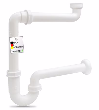 Raumsparsiphon 1 1/4 Zoll mit 40 mm Anschluss für Waschbecken Spüle Küche Bad