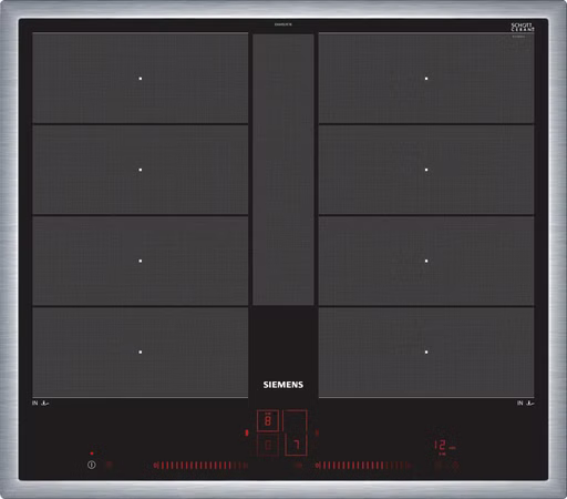 Siemens Induktionskochfeld Bratsensor 60 cm Edelstahlrahmen varioInduktion Slider EX645LYC1E