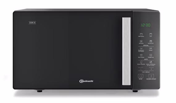 Bauknecht Standmikrowelle MW254SM 25 Liter Quarz-Grill Dampfgarfunktion Joghurt-Funktion schwarz