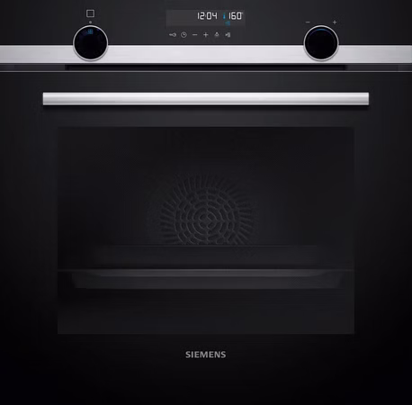 Siemens Einbau-Backofen HB578GES3 Pyrolyse 3D-Heißluft 1-fach Teleskopauszug Weißes LCD-Display