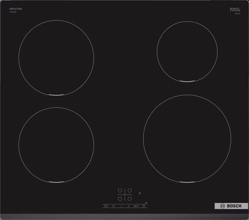 Bosch Induktionskochfeld 60 cm Serie 4 PIE631BB5E Schwarz mit TouchSelect und PowerBoost