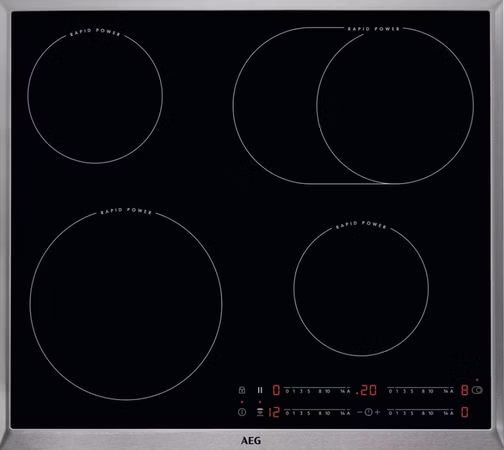 AEG GH648K Glaskeramik-Kochfeld 60 cm schwarz Rapid Power Hob2Hood-Funktion