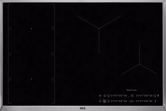AEG Induktionskochfeld ID8471K 80 cm Edelstahlrahmen FlexBridge® PowerBoost Hob2Hood®