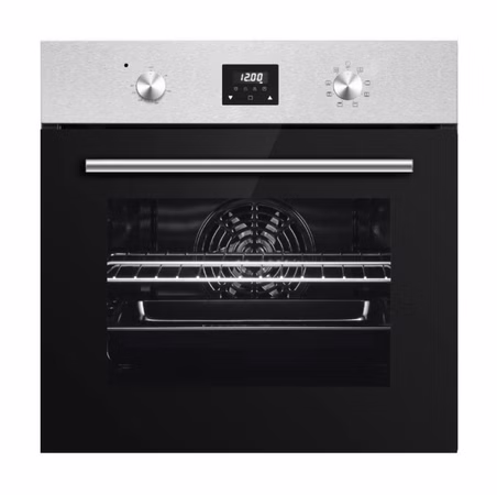 PKM Einbaubackofen Umluft LED Display 8 Funktionen Edelstahl Schwarz EB7IXD