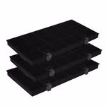 3er SET Aktiv-Kohlefilter für Typ 150, KF60, DKF24, AEG Bauknecht Electrolux
