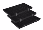 3er SET Aktiv-Kohlefilter für Typ 150, KF60, DKF24, AEG Bauknecht Electrolux.
