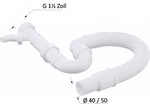 VIEGA flexibler Röhren-Siphon mit Geräteanschluss - 1 1/2 Zoll x 40 / 50 DN