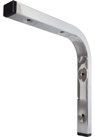 Winkelkonsole gebogen 90° - Chrom von QUELLMALZ, Modell WKG.00. Winkelkonsole gebogen 90° - Chrom von QUELLMALZ, Modell WKG.00.