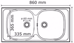 Edelstahlspüle Doppelbecken E33DB.ED von Pyramis, für Unterschrank ab 80cm. Edelstahlspüle Doppelbecken E33DB.ED von Pyramis, für Unterschrank ab 80cm.