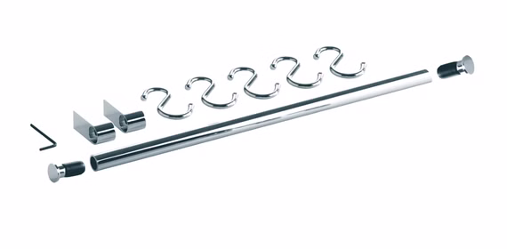 Reling-Set 600 mm lang für Küchenrückwand von QUELLMALZ, Modell 08600.00. Reling-Set 600 mm lang für Küchenrückwand von QUELLMALZ, Modell 08600.00.