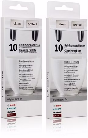 2er Pack Bosch Reinigungstabletten für Kaffeevollautomaten Thermokannen 2 x 10 Tabletten