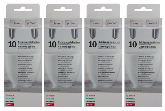4er Pack Reinigungstabletten für Kaffeevollautomaten Siemens/Bosch/Neff/Gaggenau - ersetzen 00311769 TZ60001,310575, TCZ6001