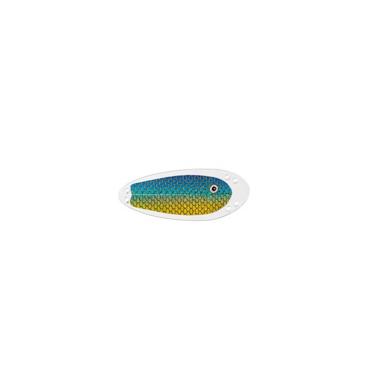 VK Flasher Salmon 104 UV swedish flag Trollingtreff