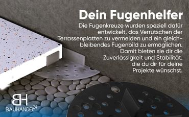 Fugenkreuze Mit Teller 200 Stk. - Für Terrassenplatten & Fliesen | Fugenbreite 3-6mm Wählbar