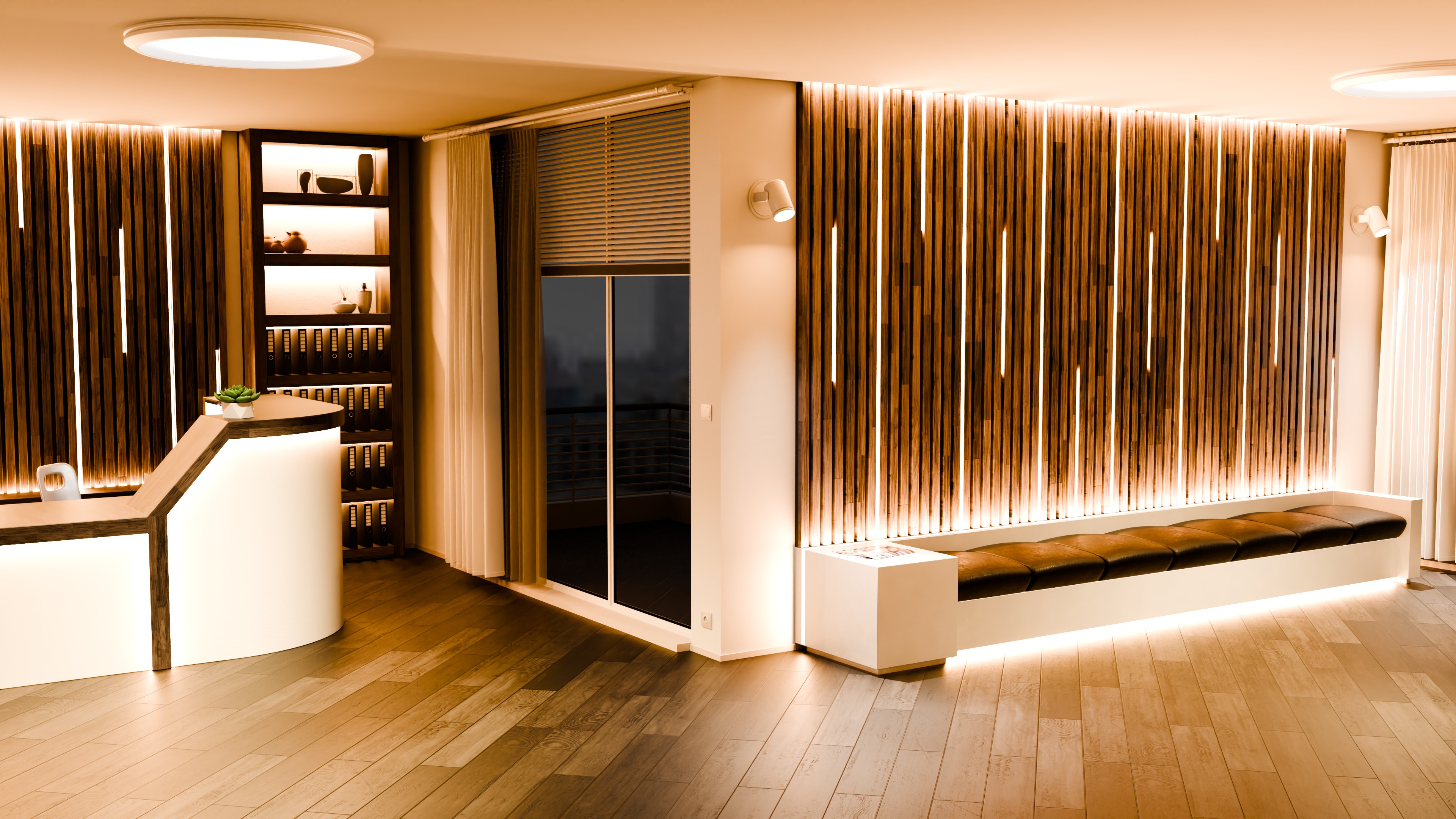 Wohnzimmer mit Ambiente MONO-LED