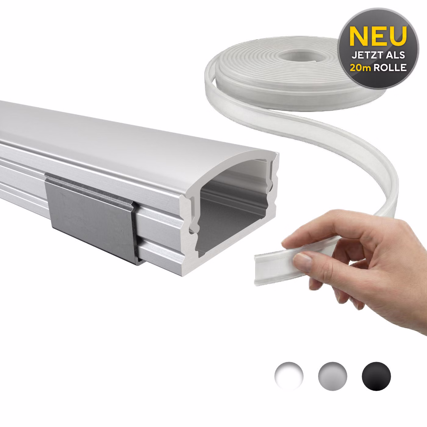 Aufputzprofil für LED-Streifen bis 12mm ELBE