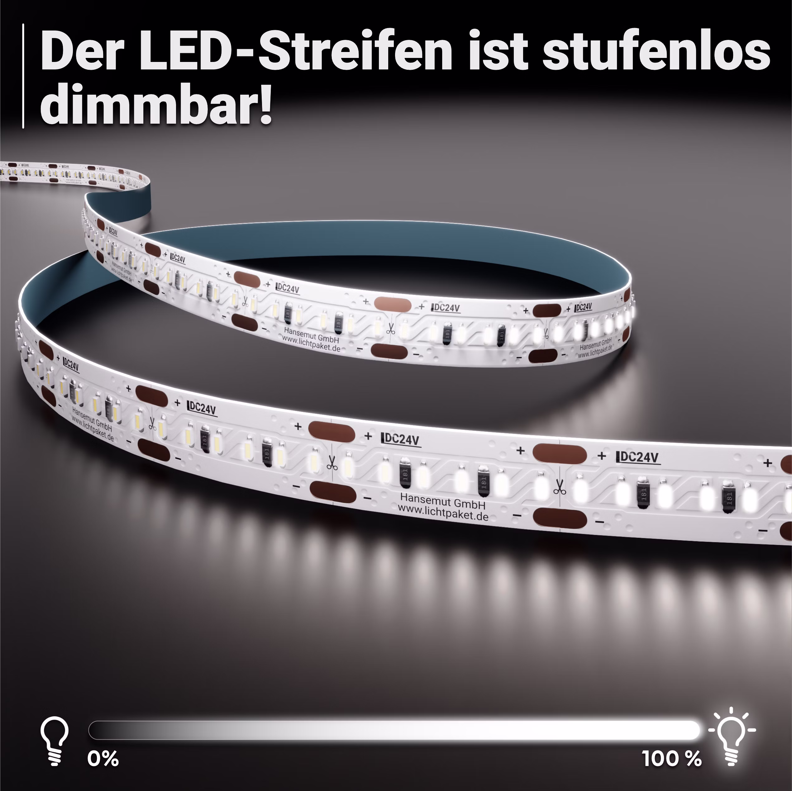 MONO LED-Streifen MÜNSTER 6000K Kaltweiß SMD 1808 Premium