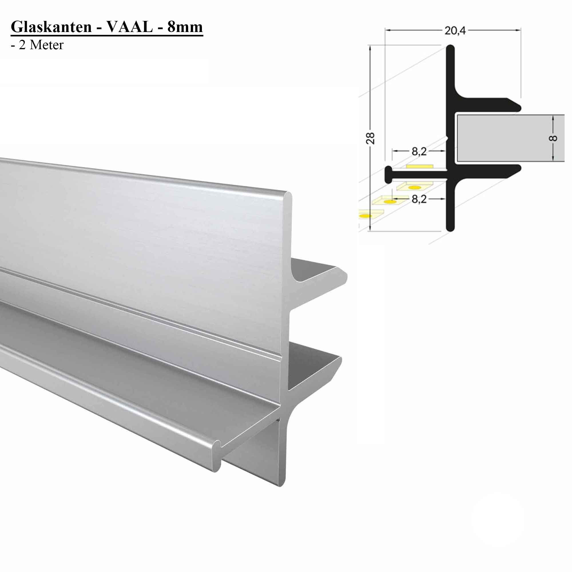 LED Aluprofil Aluminium Profile Leiste Eloxiert für LED ...