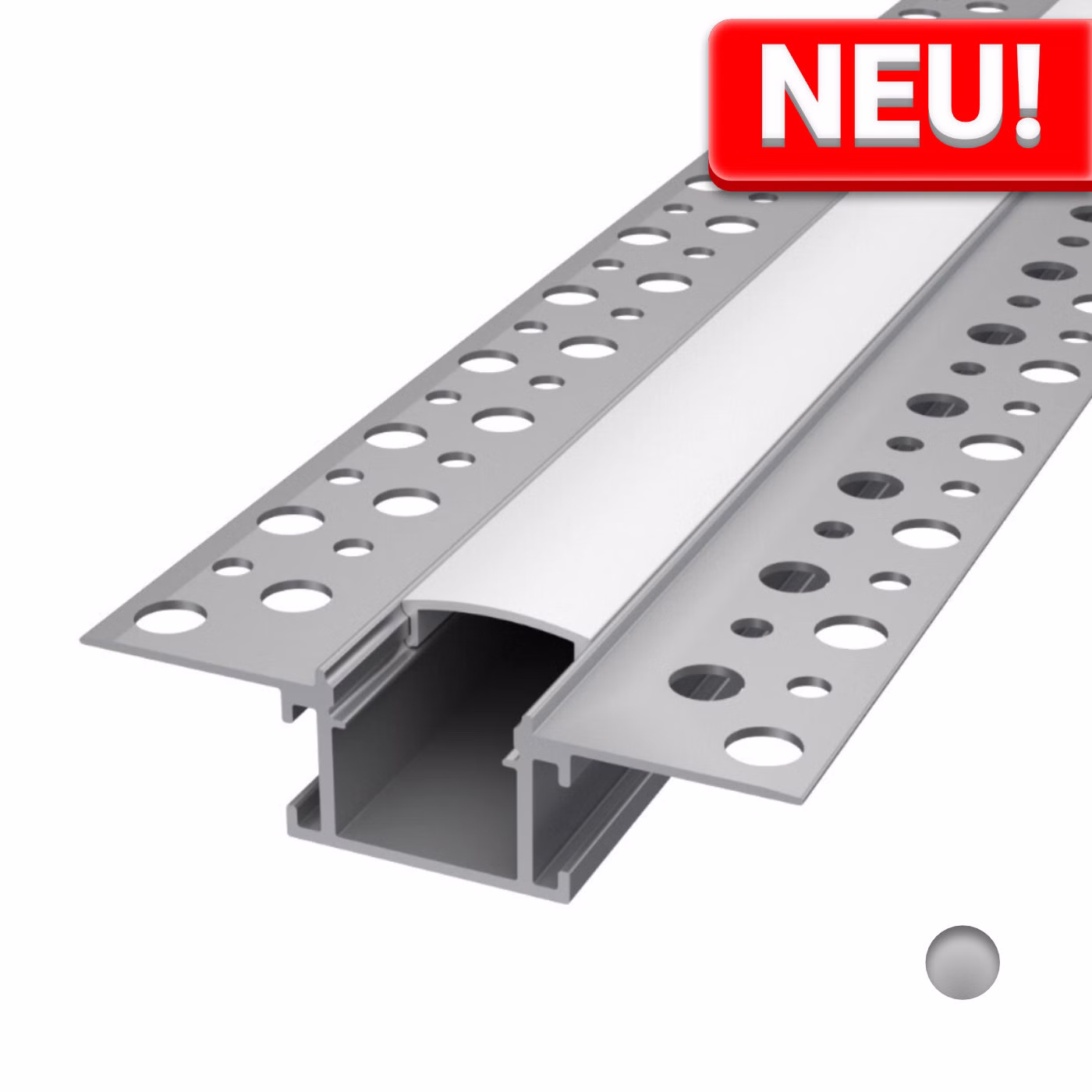 Unterputzprofil TIBER eingebaut in Wand
