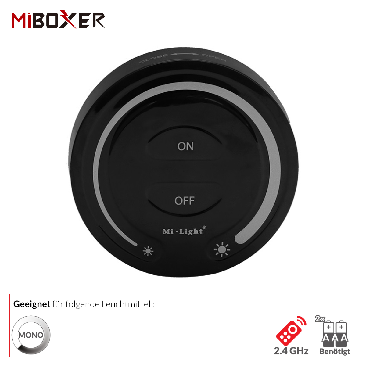 Schwarze 2.4G Fernbedingung / Wandschalter Mi-Light für | Miboxer günstig Profile alu-profile-led.de Dimmer (batteriebetrieben) / kaufen Aluminium FUT087-B online - einfarbige LED-Beleuchtung