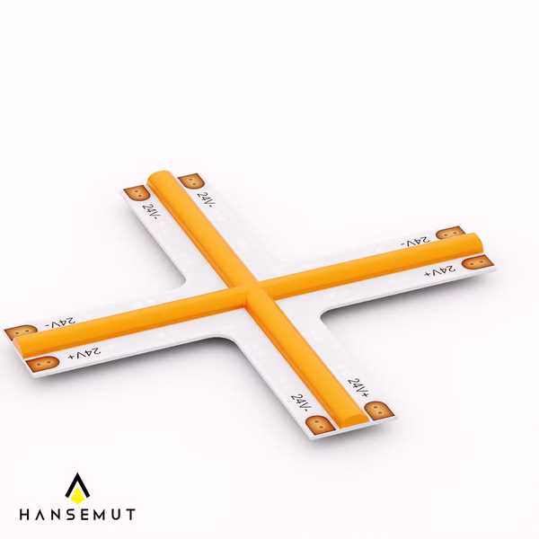 X-Verbinder für die COB-LED-Streifen BOCHUM Easy Cut und STUTTGART