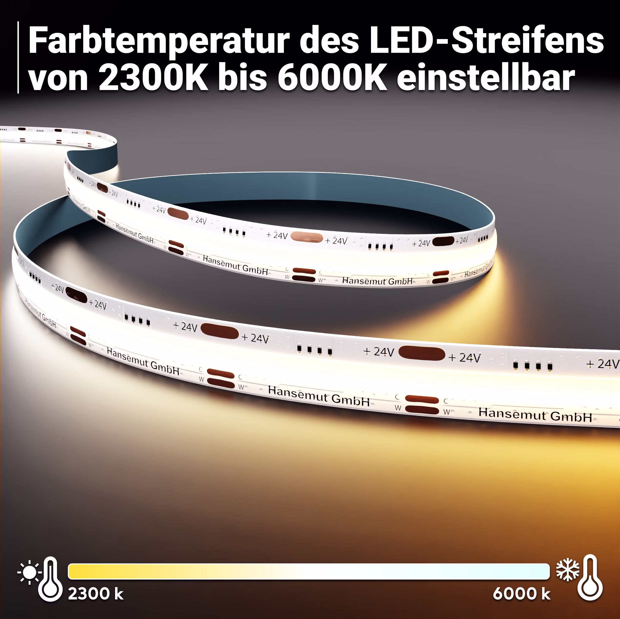 COB CCT LED-Streifen FRANKFURT Deep Tunable White