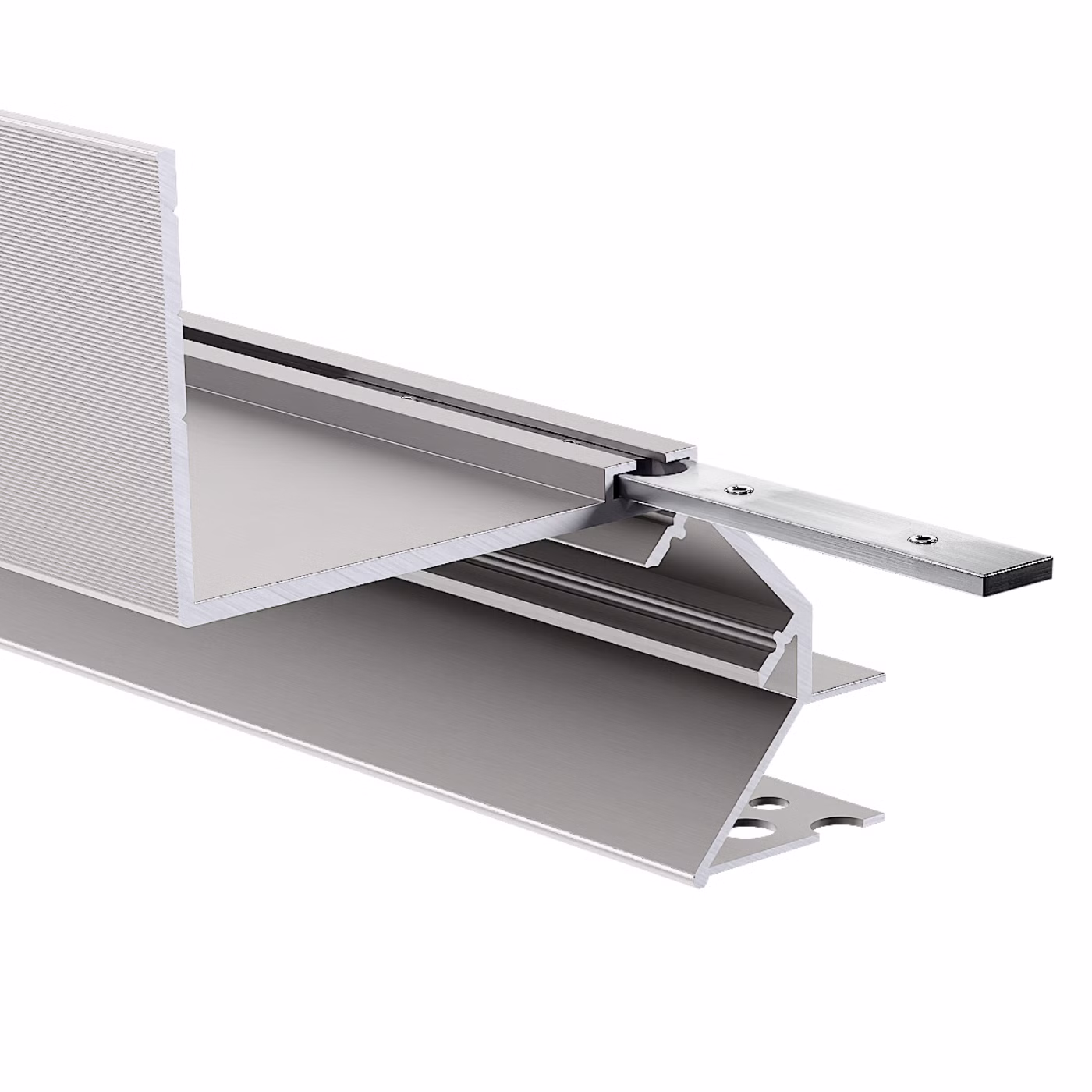 180° Längsverbinder für das Schattenfugenprofil WUPPER