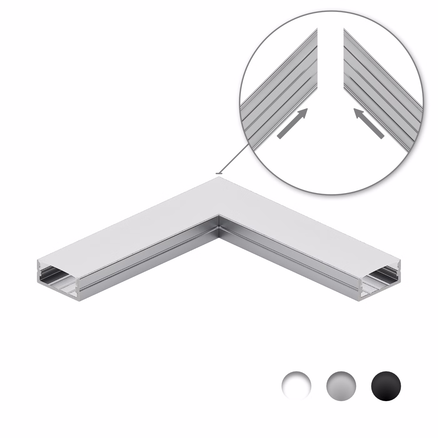 Eckverbinder für das Aufputzprofil LOIRE