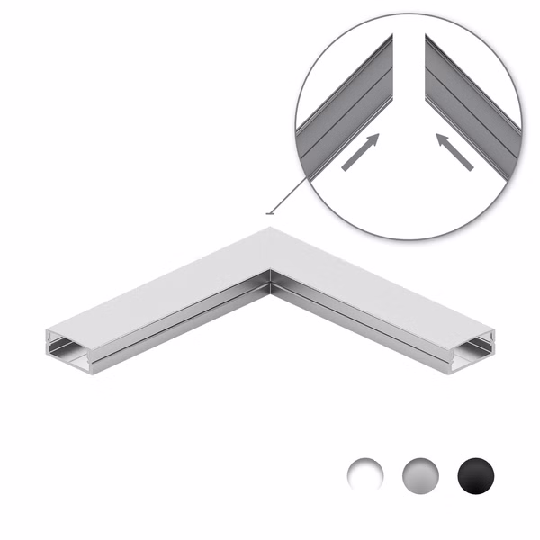 Eckverbinder für das Aufputzprofil SAAR