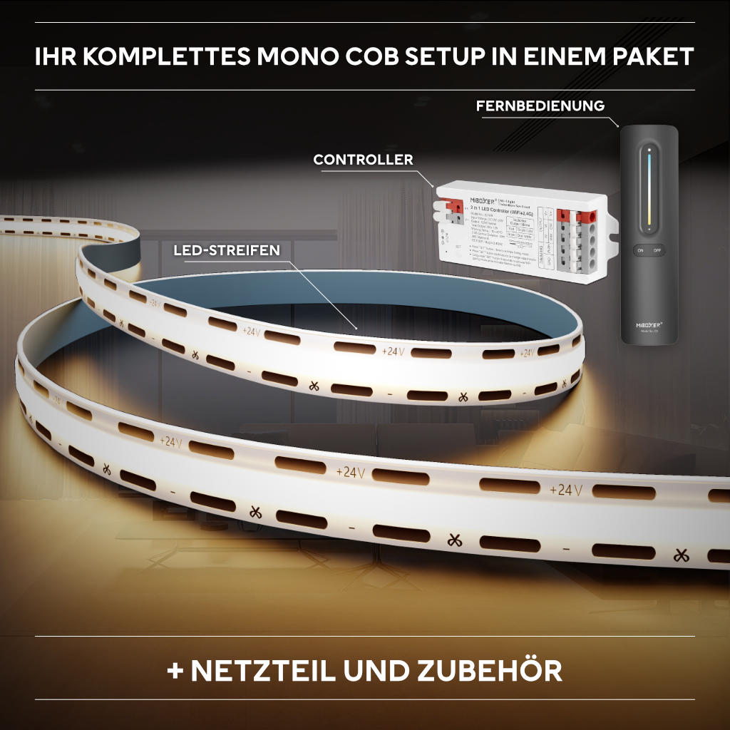 Alles drin was Sie für Ihr smartes COB-MONO-LED-Setup benötigen!