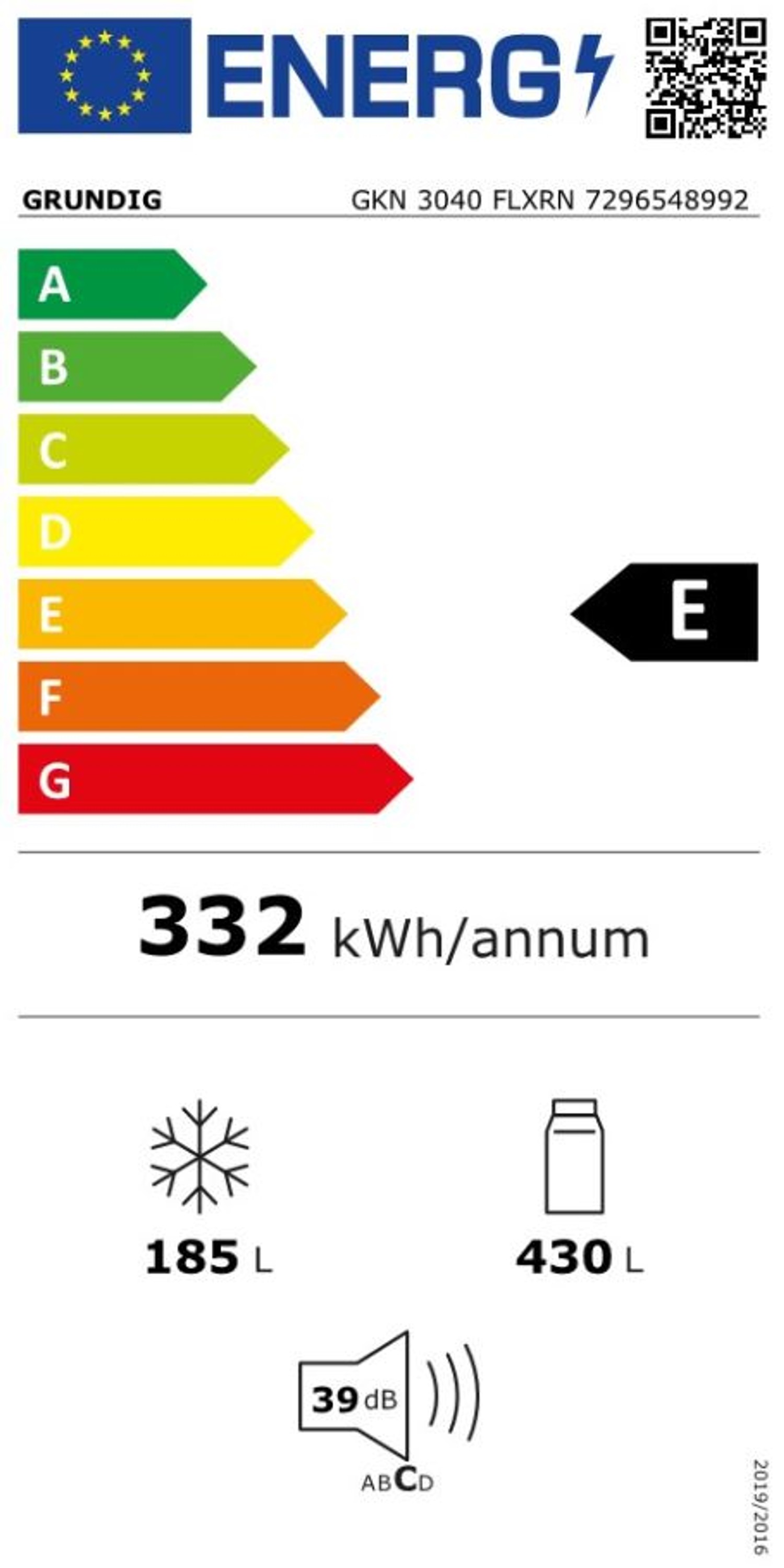 Grundig Kühlgefrierkombination Wasserspender Anthrazit 70cm breit NoFrost A-Ware Grundig EX store 27960 FXRN