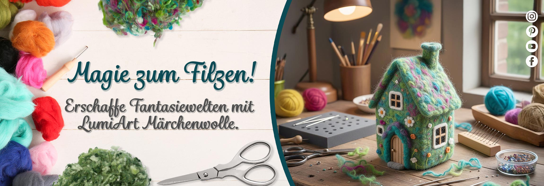     Filzwolle LumiArt 200g Märchenwolle mit Noppen zum Trockenfilzen und Nassfilzen Merino Mulesing frei