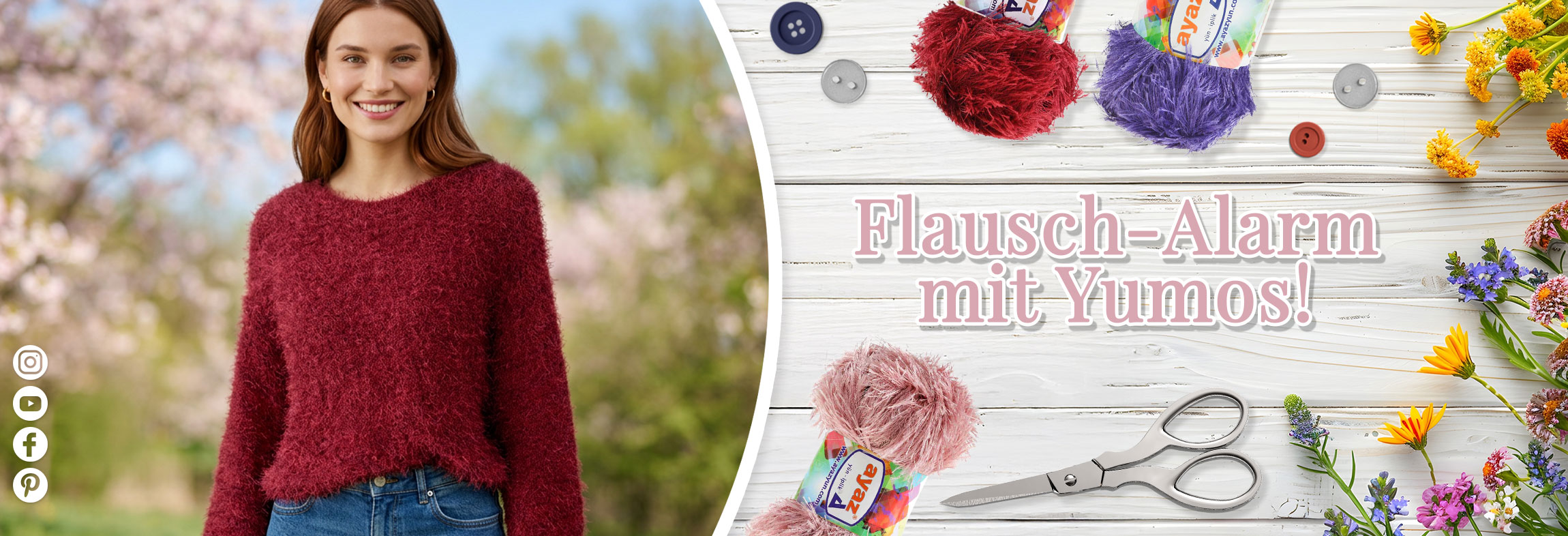     Fransen-Strickgarn Yumos 140m/100g Fancy Garn Strickwolle 40 Farben