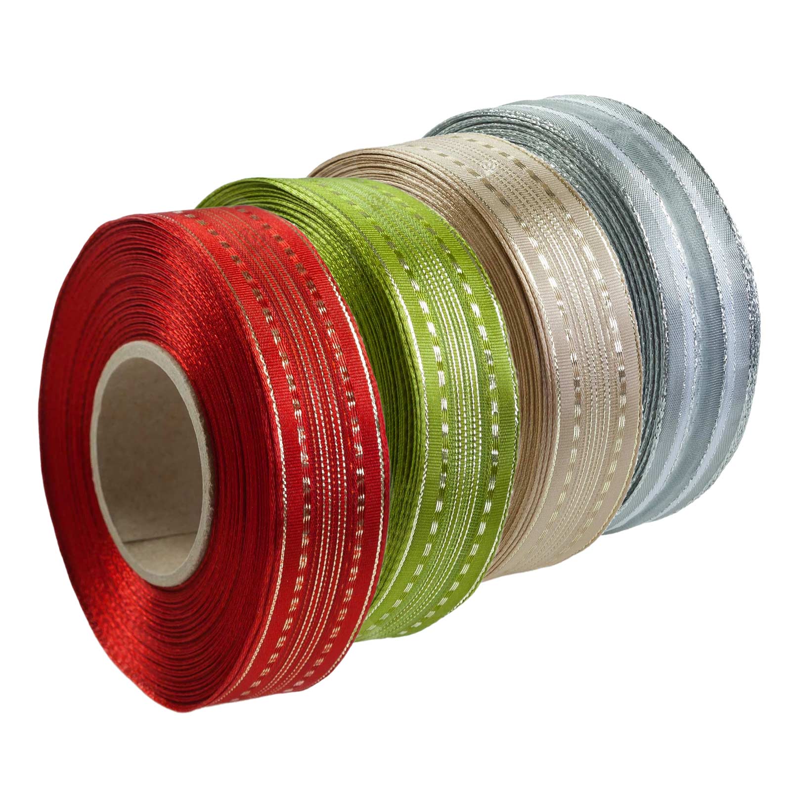 Glitzer 25mm Made in EU Dekoband Schleifenband Drahtkante u 25m Geschenkband m