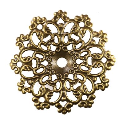 antik bronze Floral 10 filigrane Deko-Ornamente Verzierungen Größe wählbar