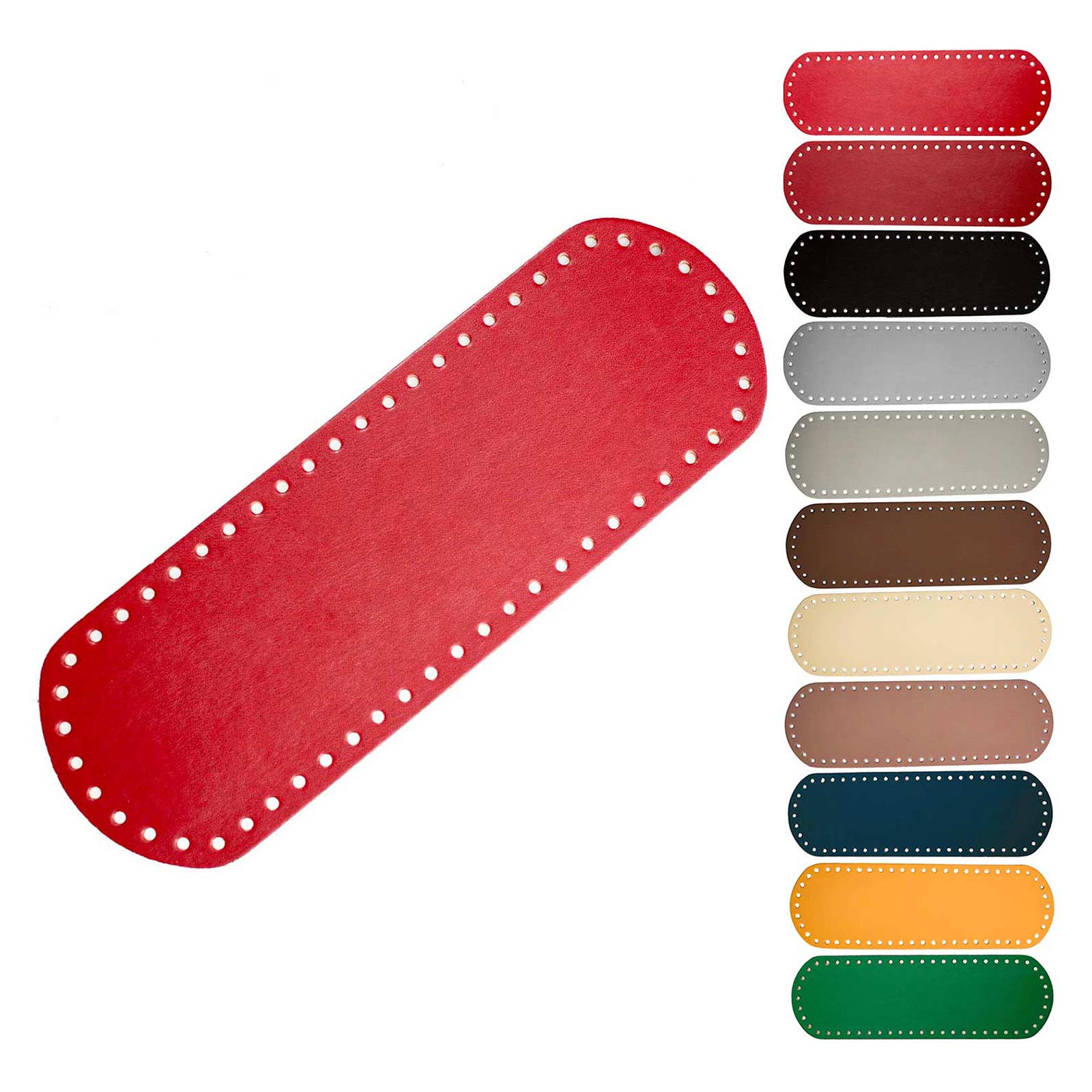 Taschenboden Kunstleder 12x36cm - Vorgestanzt Für Handtaschen & Umhängetaschen