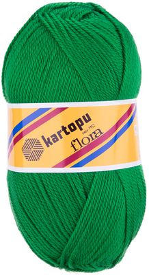 KARTOPU FLORA Acryl-Wolle – 500 G Packung (5x100 G), Lauflänge Ca. 230 M/100 G, Nadelstärke 3.5-4, Farbe K940 Schwarz