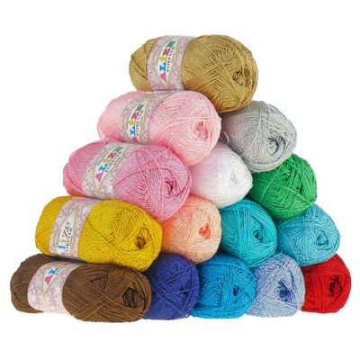 100g Strickgarn Dixi Strickwolle Wolle Häkelgarn mehrfarbig freie Farbwahl 33,