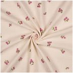 Musselin mit Blumen bestickt Uni Double Gauze ab 0,5m x 1,30m Baumwolle Oeko-Tex Meterware Sommerstoff