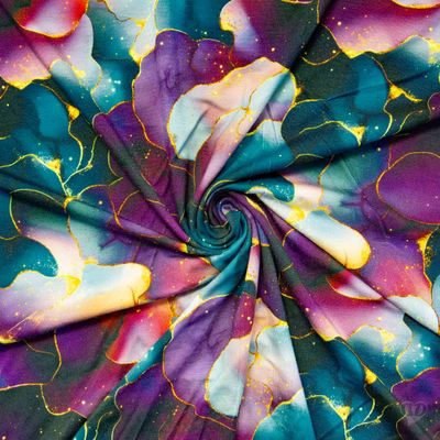 Jersey Stoff Bambus Viskose elastisch Fantasy gold digital fr Shirts  Kleider & Loops Meterware 150cm Maschenware Sommer Oeko-Tex | maDDma  Bastelbedarf