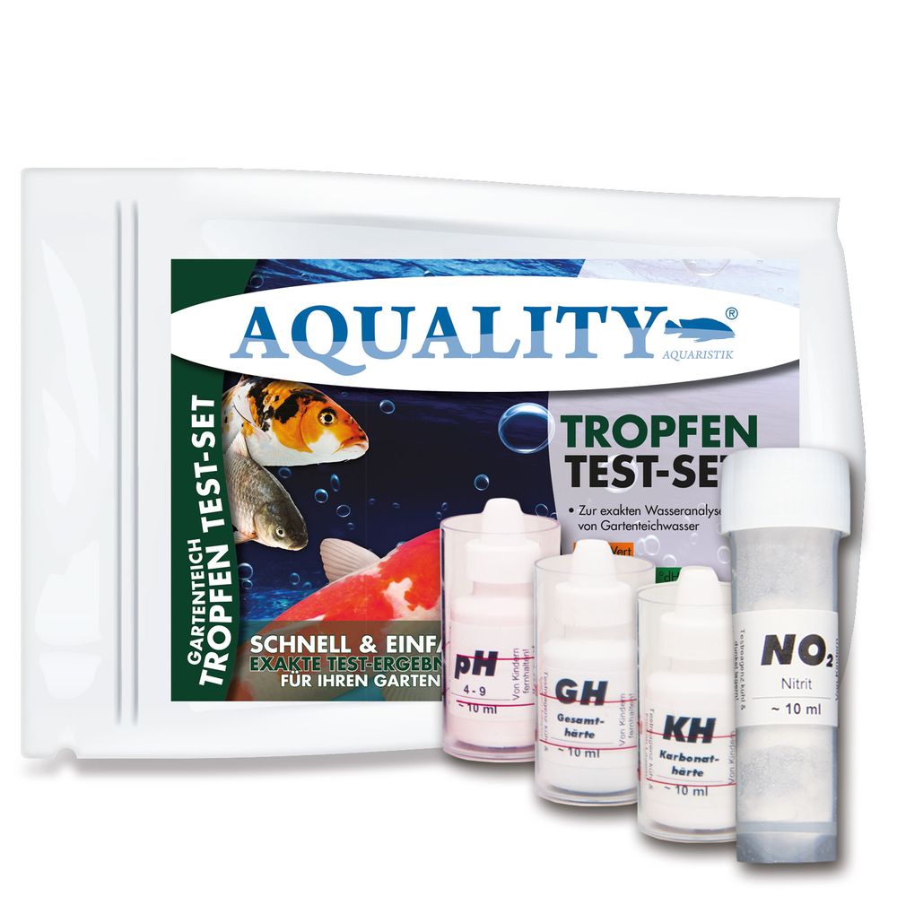 AQUALITY GARTENTEICH 4er Wassertest-Set (pH, GH, KH, NO2) AQUALITY GARTENTEICH 4er Wassertest-Set (pH, GH, KH, NO2)