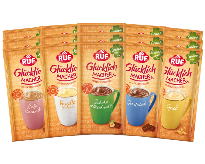 RUF Glücklichmacher Tassenpudding Set (15 Stück)