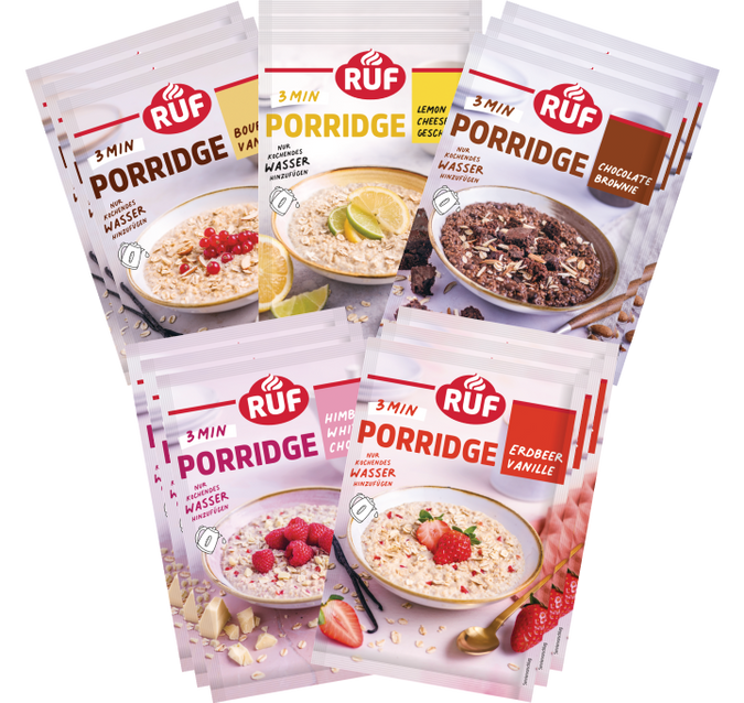 RUF Probier Set Porridge Bestseller (15 Stück)