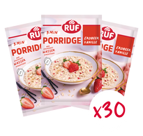 RUF Monats-Vorrat Porridge Erdbeer Vanille (30 Stück)