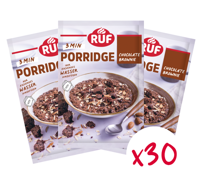 RUF Monats-Vorrat Porridge Choco Brownie (30 Stück)