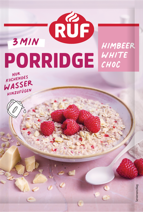 RUF Porridge Himbeer White Chocolate