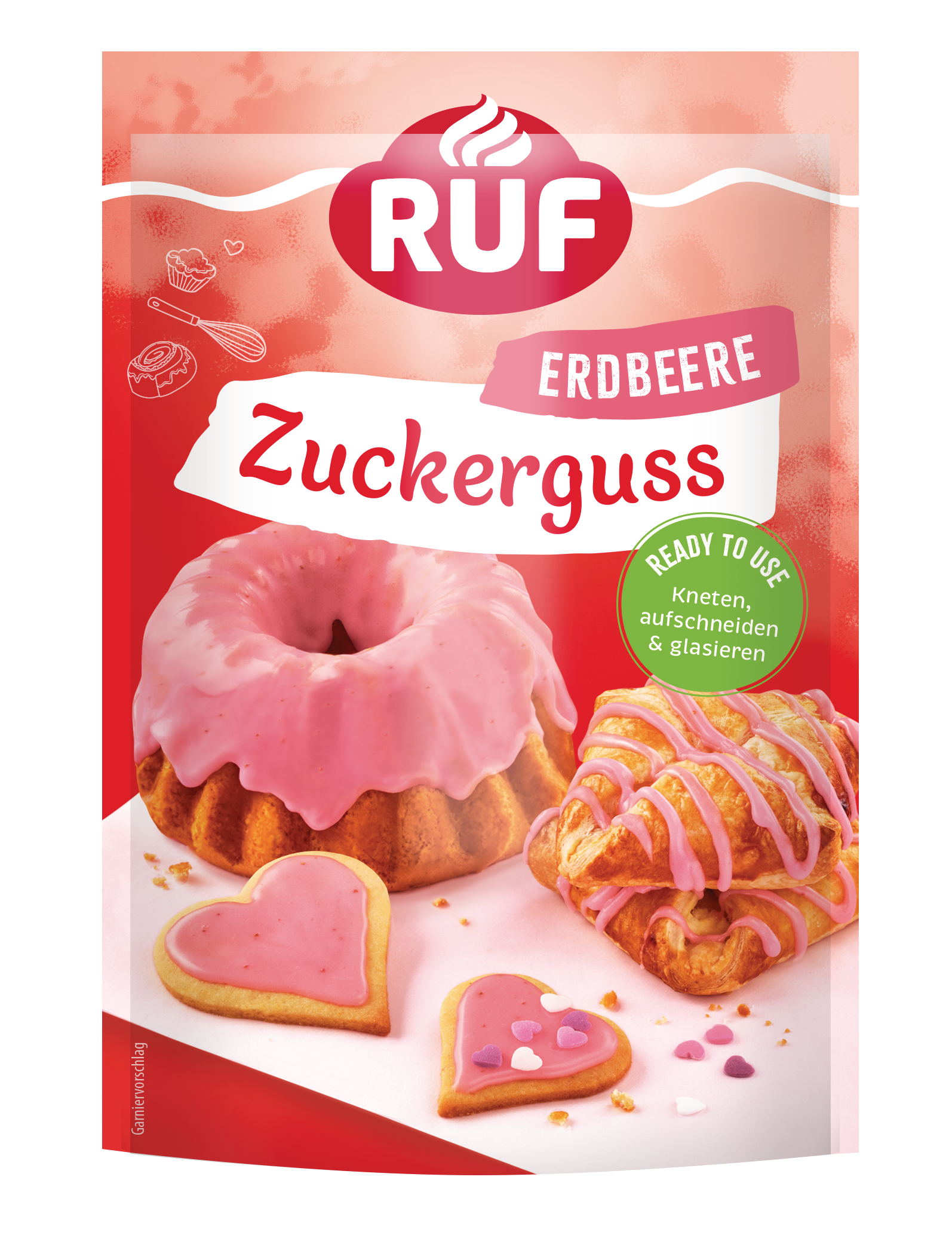 RUF Zuckerguss Erdbeer 150g