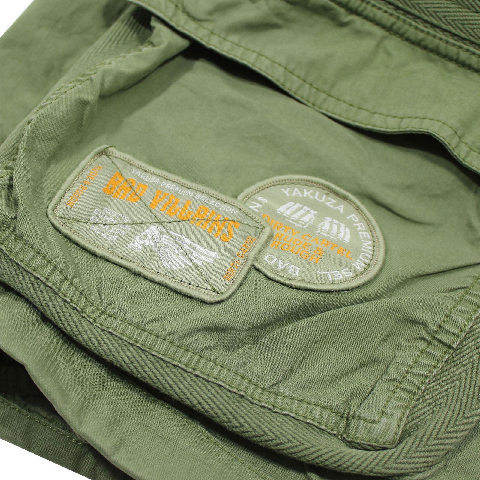 mens olive green cargo shorts