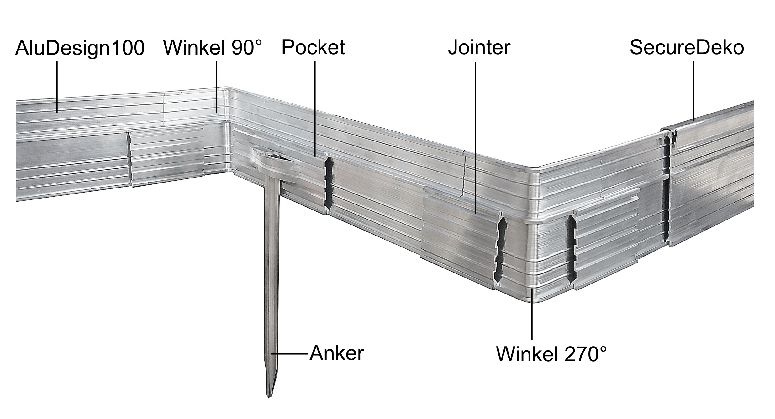 Bordure pour jardin en aluminium de 48 m (157.5 pi)