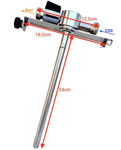 Rubinetto Per Birra In Acciaio Inox 304 – Filettatura G5/8, Con Maniglia E Tubo, Per Spillatura Professionale